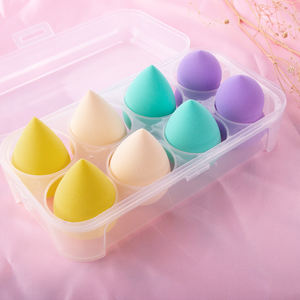 Venta al por mayor 8 unids/caja polvo cosmético esponja suave lágrima belleza esponja licuadora látex libre lindo Color caramelo esponja <span class=keywords><strong>de</strong></span> <span class=keywords><strong>maquillaje</strong></span> - Product Image 1