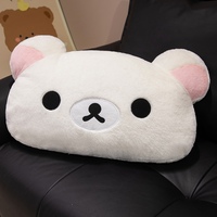 Adorables coussins en peluche longue en forme d'ours, marron et blanc, super doux, parfaits pour les câlins, les siestes et la maison douillette, cadeaux pour tous les âges
