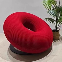 Fauteuil d'appoint Donut de luxe nordique, chaise de salon créative et design pour salon et hôtel