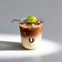 Gobelets en plastique PET transparents jetables de qualité alimentaire avec couvercles, logo personnalisé, café, boba, boissons, 360/500/700 ml, OEM/ODM