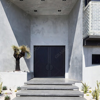 Australie villa design latte fer hing entrée double porte avec serrure intelligente pour entrée sans clé portes d'entrée pivotantes en aluminium