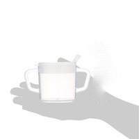 Tasse à bec pour adulte résistante aux éclaboussures Tasse en plastique légère à 2 poignées de 8oz avec 2 couvercles de style Passe au lave-vaisselle Conception moderne réutilisable