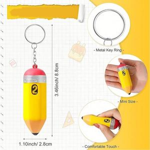 <b>Custom</b> Logo Pu Foam Pencil Shaped Stress Reliever <b>Keychain</b> for Promotional Giveaway - Product Image 3