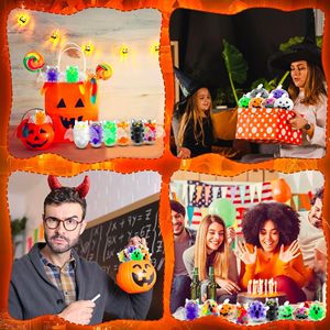 Hot Sale Halloween Colorful <b>Beads</b> Filling TPR Soft Stretch Squeeze Ball Toy Stress Relief Toy Birthday Gift Capsule Toy - Product Image 3
