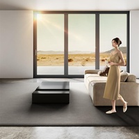 Porte pliante en aluminium de style américain, résistante aux intempéries, double vitrage, horizontale, pliante en accordéon, pour maisons