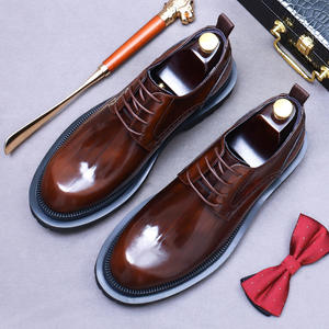 Chaussures en cuir véritable pour hommes, style nouveau, à lacets, grandes tailles, décontractées et habillées, pour tenue décontractée ou professionnelle. - Product Image 2