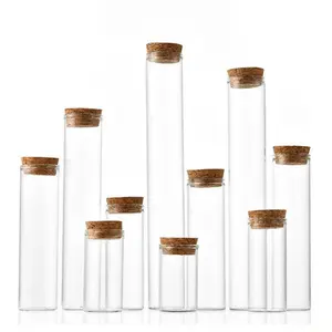 30 mm calibre café thé bonbons mini distributeur peut tube à essai souhaitant dérive bouteille liège 25ml