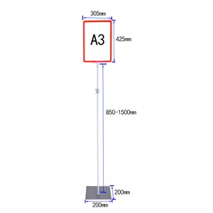 A4黑色红色海报框架支架伸缩标牌支架