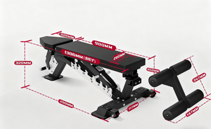 <span class=keywords><strong>Banc</strong></span> de musculation réglable de haute qualité pour exercices au sol, inclinable et déclinable, avec presse à jambes intégrée - Product Image 2