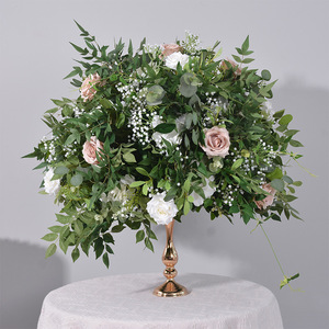 Boule de fleurs de mariage D-FB076 crème artificielle rose boule de fleurs de noël artificielle faite à la main centres de table pour la décoration - Product Image 5
