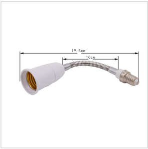 <span class=keywords><strong>Adaptateur</strong></span> d'extension de douille flexible 360 degrés <span class=keywords><strong>E14</strong></span> <span class=keywords><strong>vers</strong></span> <span class=keywords><strong>E27</strong></span> pour <span class=keywords><strong>ampoule</strong></span> LED, support de lampe, rallonge de douille à vis 195mm 295mm 395mm 595mm - Product Image 2
