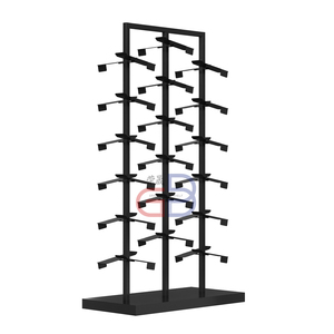 Cửa hàng bán lẻ giày hai mặt kệ trưng bày màu đen trong trung tâm mua sắm Giày trưng bày cho kệ cửa hàng bán lẻ - Product Image 1