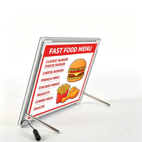 Boîte à lumière LED 3D stéréo en alliage d'aluminium avec 2000 lumens pour les menus des cafés et des restaurants