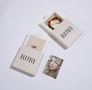 Luxury Square <b>Sliding</b> Drawer Jewelry Box with Removable Display Insert for Jewelry Brands Eco-friendly paper packing gift box - Product Image 2