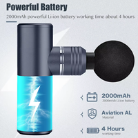Mini pistolet de massage électrique rechargeable portable avec logo personnalisé, massage profond des tissus, percussion musculaire, massage du dos, de la tête et des fascias