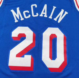 Prêt à Expédier Philadelphia Jared <span class=keywords><strong>McCain</strong></span> Bleu Maillot de Basketball Cousu de Meilleure Qualité - Product Image 1