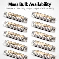 Konektor D-SUB Industri DB37 DB44 DB50 Tipe Solder 37 50 Pin Male Female Plug Socket dengan Tutup Paduan Seng untuk Kabel Data
