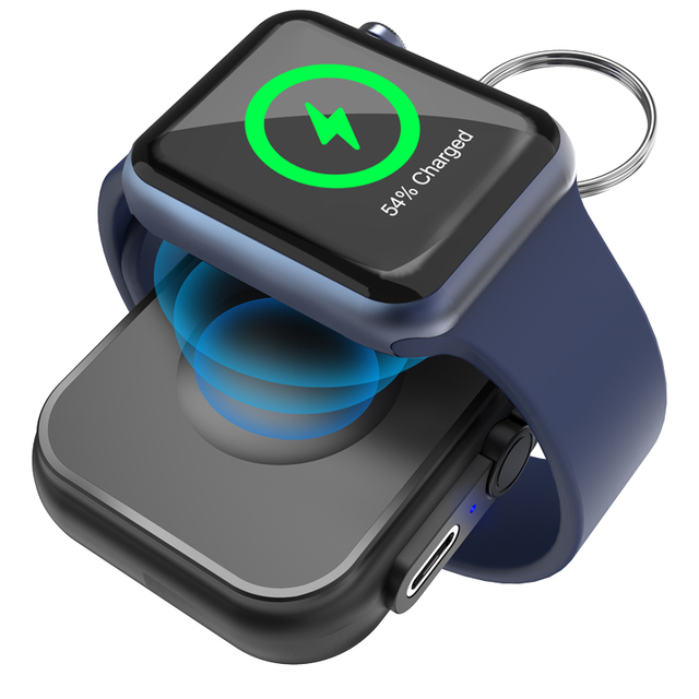 Mini Ultra-Thin Portable Smart Watch Power Bank Fast Charging Wireless Magnetic Charger Type-C Input ABS Material for