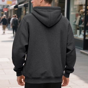 RUIQUWIN Sudadera con capucha y cremallera para hombre, color liso, talla grande, informal, holgada, transpirable, para fitness y deportes, venta al por mayor - Product Image 3