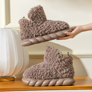 Winter High <strong>Boots</strong> Cloud Cotton Warmth <strong>slippers</strong> Men and Women Indoor and Outdoor Colorful Non-slip Soft Bottom PVC <strong>Sole</strong> Shoes - Product Image 3