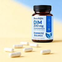 Boezhijin OEM/ODM Complément DIM 200mg Capsules de Diindolylméthane Équilibre Hormonal Bien-être Féminin Marque Privée 60 Capsules