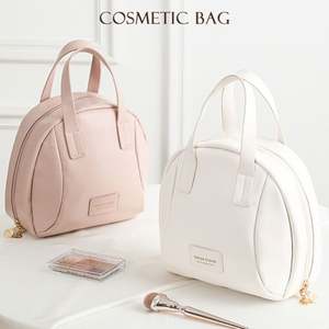 Sac de toilette portable en PU pour voyage, fermeture éclair, cosmétiques, rouge à lèvres, sac de rangement pour maquillage imperméable, sac de rangement pour maquillage - Product Image 2