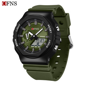 Reloj Deportivo Ana <span class=keywords><strong>Digi</strong></span> con Bisel Octagonal, Pantalla Dual, Retroiluminación LED, Alarma, Cronógrafo, Resistente al Agua, Reloj de Pulsera para Hombre - Product Image 1