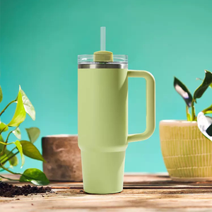 Vaso Térmico Grande de Acero Inoxidable 304 de 40 oz, Vaso <span class=keywords><strong>para</strong></span> Auto de Gran Capacidad con Asa, <span class=keywords><strong>para</strong></span> Camping y Uso en el Auto - Product Image 4