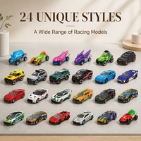 Ensemble de voitures en alliage moulé sous pression 1:64, collection de 20 véhicules assortis avec boîte de présentation, jouet cadeau en gros