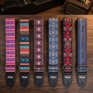 Ensemble de 6 sangles de guitare tissées Midex GSR-35 avec motifs personnalisés, Turquie - Product Image 3