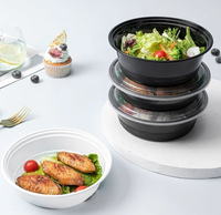 2026 Beliebter Hochwertiger Runder PP-Material Recycelbarer Kunststoff-Lunchbox-Deckel Suppenschüssel Lebensmittelgeeigneter Behälter für Sushi