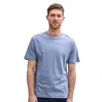 Kaos Pria 100% Katun Lengan Pendek Polos Rajutan Kasual OEM Grosir
