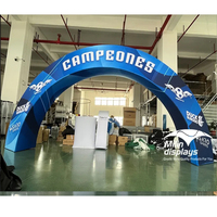 Logo personnalisé Sport course événements arche publicité extérieure tension tissu aluminium arc et porte