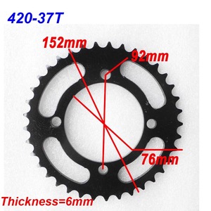 Piñón Trasero <span class=keywords><strong>420</strong></span> 37T de 37 Dientes para ATV Chino, Quad, Pit Bike, Motocicleta, Motor, Moped - Product Image 3