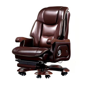 2025 Luxus Klassischer Executive <span class=keywords><strong>Chair</strong></span> Neuer Büro-Freizeit-Liegestuhl aus echtem Leder Moderner elektrischer Sperrholz-Executive <span class=keywords><strong>Chair</strong></span> - Product Image 1