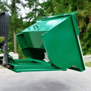 Bennes basculantes en acier à grande capacité personnalisables / Accessoires pour chariot élévateur à benne basculante / Benne à déchets / Benne à ferraille 1-10 m³ - Product Image 2