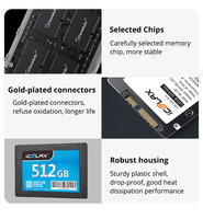 ICOOLAX Prix de gros Disque dur SSD 512 Go SSD 2,5 pouces SSD SATA3 Disque SSD à semi-conducteurs pour ordinateur de bureau et ordinateur portable