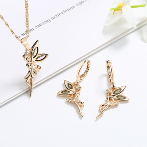 Ewelry he y he He he ozen airairy ALE ngle ininkerbell rincecknecklace nd arring ETS Rass eewelry iror irls - Product Image 3