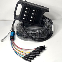 OEM usine professionnelle 4/6/8 canaux multiconducteurs xlr mâle à xlr femelle câble audio serpent avec boîtier de scène