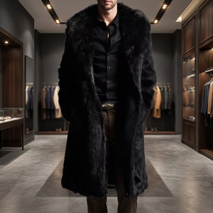 Nuevo Diseño de Moda, Abrigo de Invierno para Hombre, Impermeable, con Piel de Zorro Auténtica, Largo Regular - Product Image 3