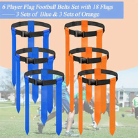 Ceinture de drapeau de football colorée pour l'entraînement sportif des enfants, cousue à la machine