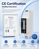 Compteur d'énergie commercial pour bâtiments, RS485 Modbus 100A, connexion directe monophasée pour le sous-comptage et la facturation des locataires
