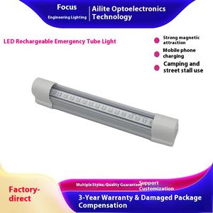 Lampu kabinet LED darurat, lampu gantung magnetik tabung aluminium tahan air IP33 USB dapat diisi ulang deteksi UV & lampu penyembuhan - Product Image 3