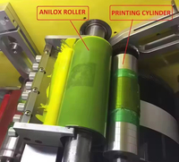 Machine d'impression flexographique rotative 4 couleurs pour rubans en satin de polyester et taffetas de nylon