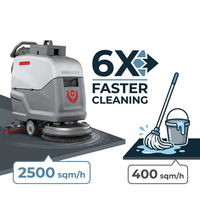 CleanHorse ARES530, Nueva Fregadora-Secadora de Pisos Autopropulsada, Ancho de Limpieza de 510 mm, Batería de 24V 85Ah, Tanque de Agua Limpia de 55L