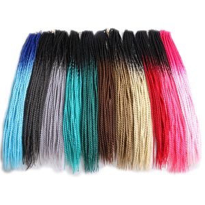 Trecce Senegalesi Sintetiche Ombre da 24'' per Acconciature Crochet, <span class=keywords><strong>Extension</strong></span> Capelli Sottili per Donne - Product Image 1