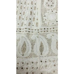 Tốt Nhất Bán Kỹ Thuật Số In Bông Chikankari Vải Thêu Phong Cách Dobby Dệt Kỹ Thuật Cho Đám Cưới Rèm Cửa Nhà Túi - Product Image 4