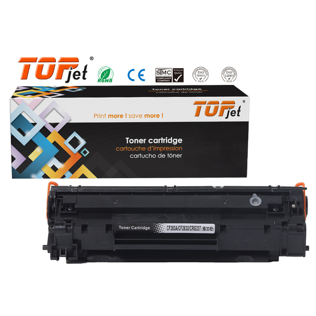 Topjet CF283X 283X 83X CF283 Compatible Premium Black Laser Toner Cartridge for HP M202dw M225dn Dw Rdn M202n M201dw/n Printer