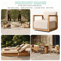 Ensemble de canapés d'extérieur de luxe pour cour de villa, mobilier de jardin et de terrasse, résistant à l'eau, pour villas de loisirs