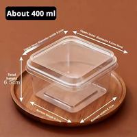 Boîte à tiramisu carrée en plastique rigide haute transparence Huixinghai, conteneur de présentation alimentaire pour sushi, biscuits, pain, mousse, bonbons